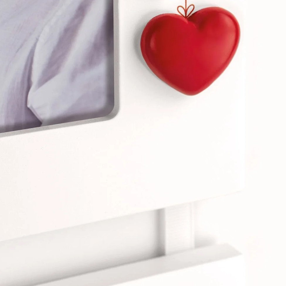 Zep Valentine's Horizontal Wooden Photo Frame 10 x 15cm x 2 - White