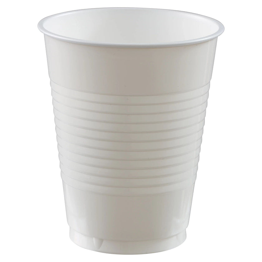 Clendy Plastic Cup 200ml A Pack Of 100pcs - White