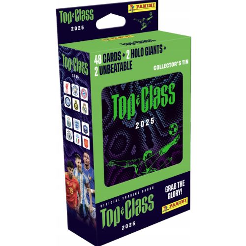 Panini Top Class 2025 A Tin Of 48 Cards + 2 Holo Giants + 2 Unbeatable