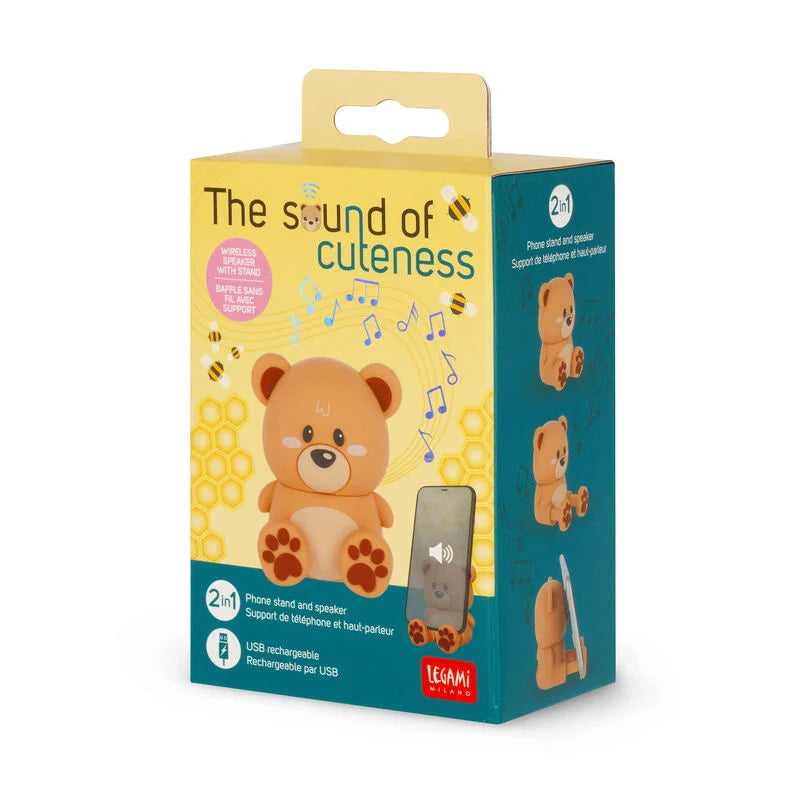Legami The Sound Of Cuteness Wireless Speaker With Stand - Teddy Bear