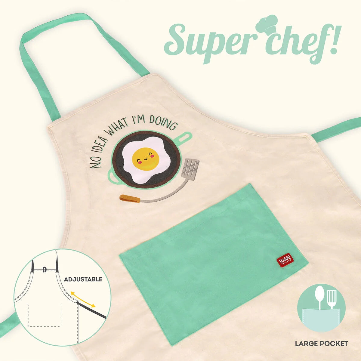 Legami Super Chef Kitchen Apron - Eggs