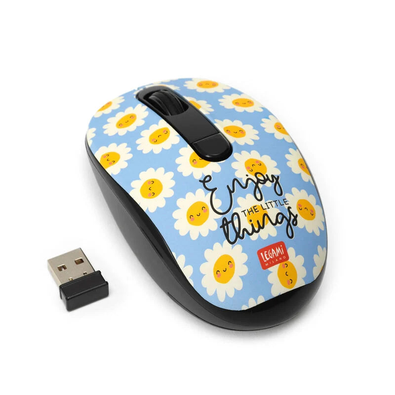 Legami Wireless Mouse With USB Receiver - Daisy