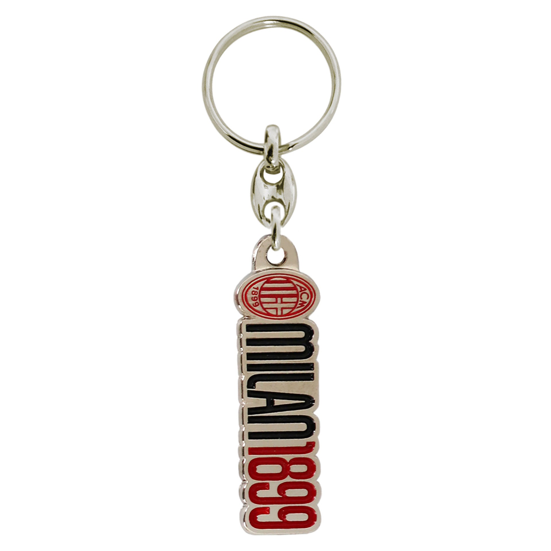 Milan FC 2-Colour Enameled Nickel Metal Keyring