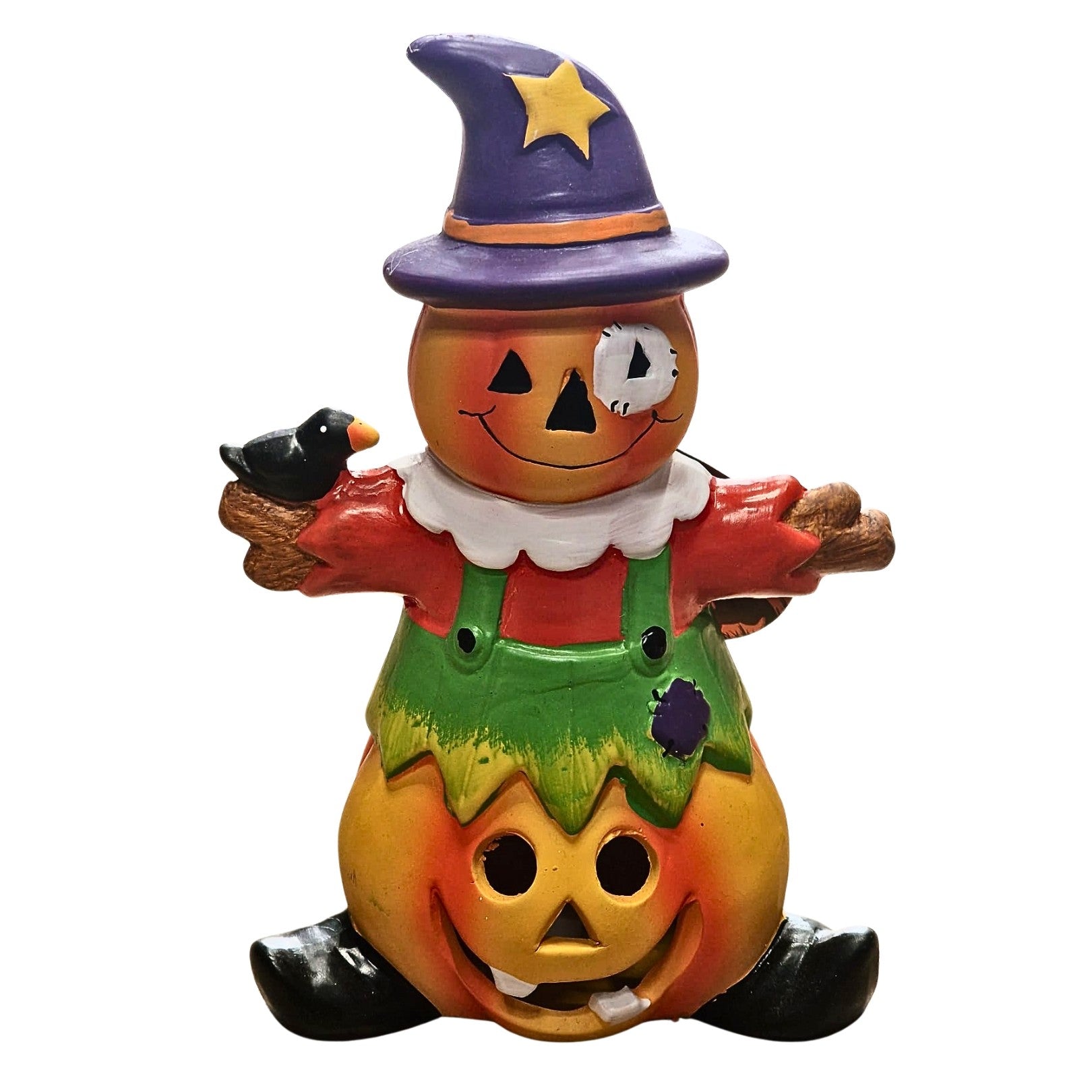 Halloween Witch Pumpkin with Lights 24cm