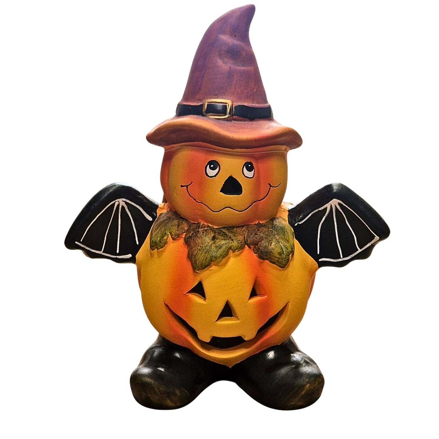Halloween Bat Pumpkin with Lights 22cm