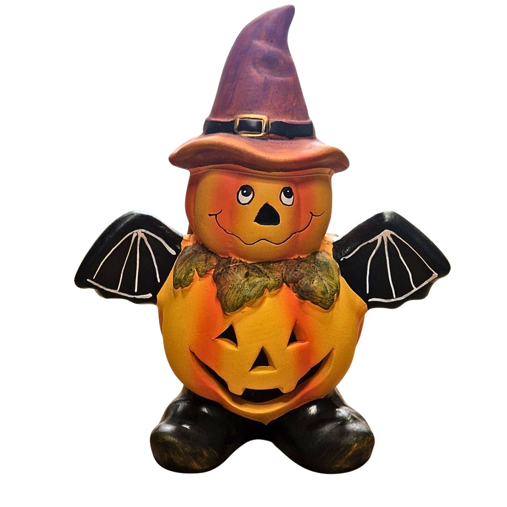 Halloween Bat Pumpkin with Lights 22cm