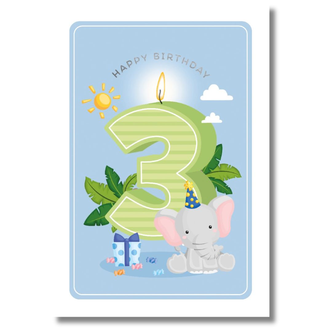 Legami Happy Birthday 3 - Greeting Card