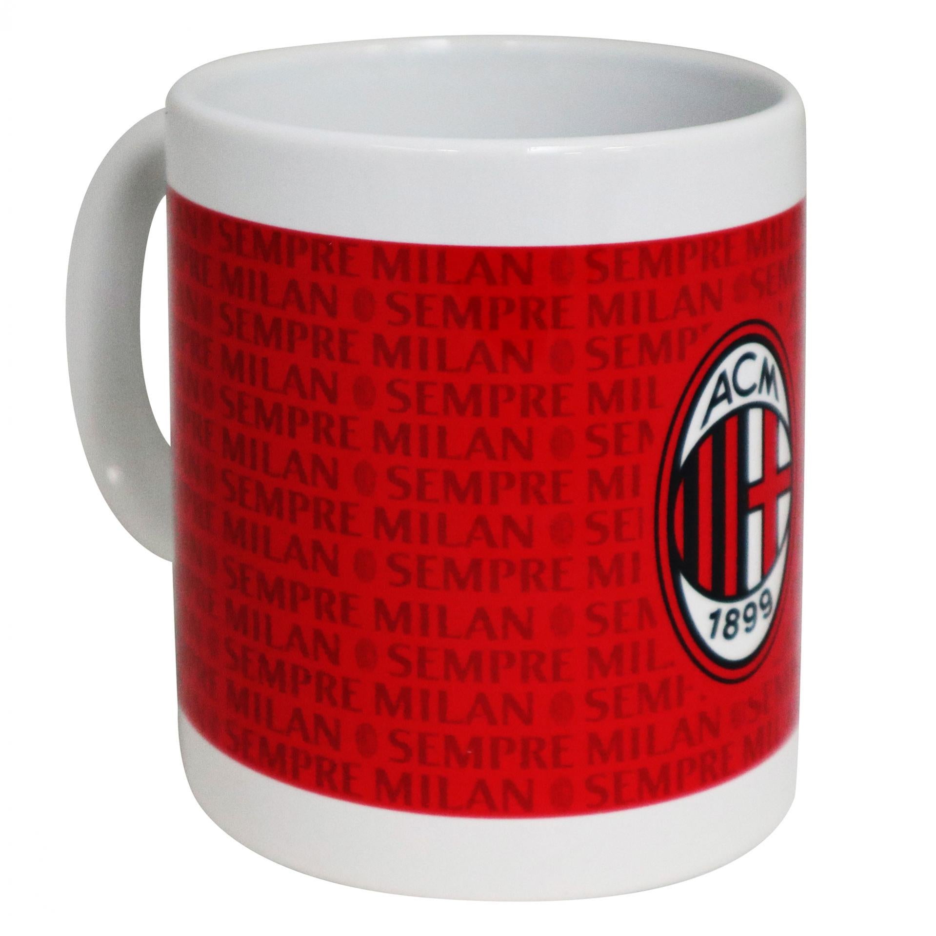 Milan FC Ceramic Mug White With Red Print