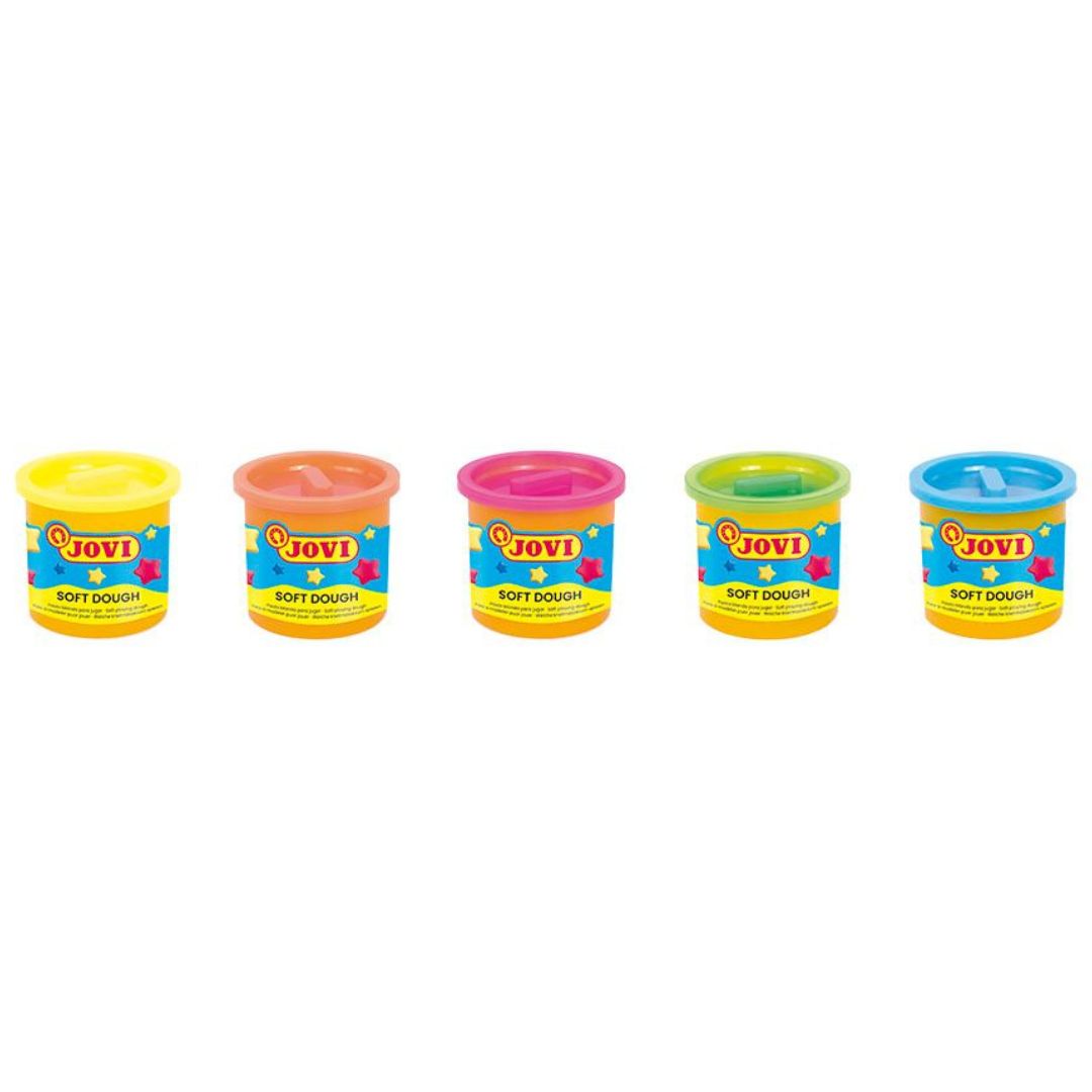 Jovi Soft Dough Blandiver 550gr A Pack Of 5pcs - Neon