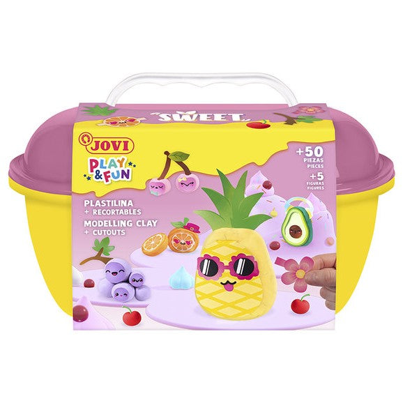 Jovi Play & Fun Modelling Clay A Pack Of 50pcs And 5 Figures - Sweet
