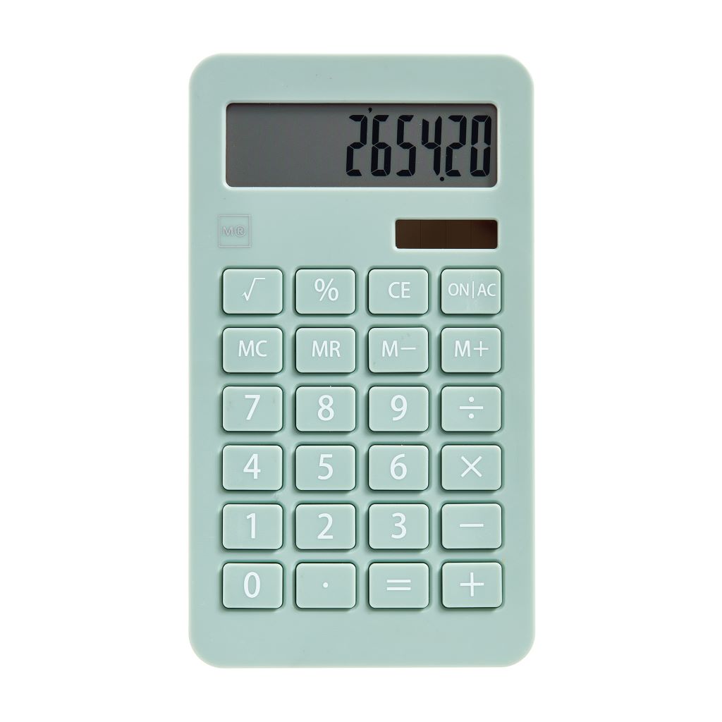 Miquelrius Calculator - Pastel Green (9.5x17cm)
