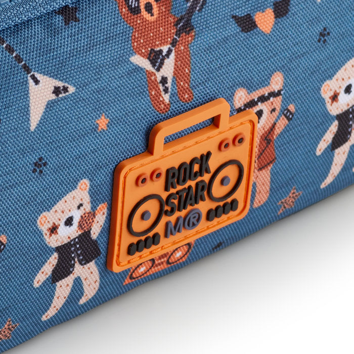 Miquelrius Triple Rectangular Pencil Case 21 x 10.5 x 6cm - Rock Star