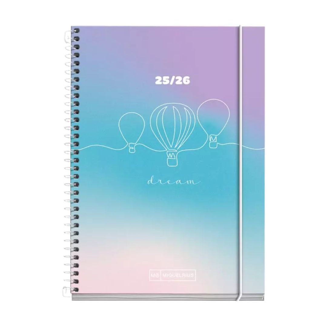 A6 Miquelrius Scholastic Diary Day Per Page 2025/26 - Dream