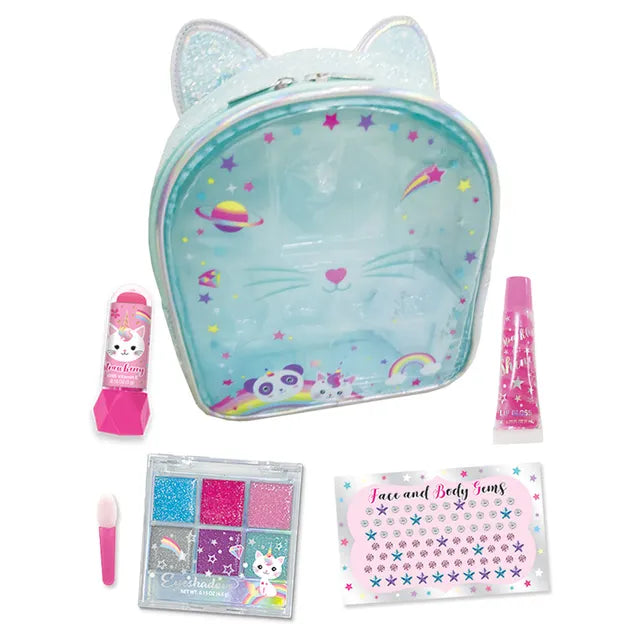 Hot Focus Cat Unicorn Nail Beauty Set Backpack