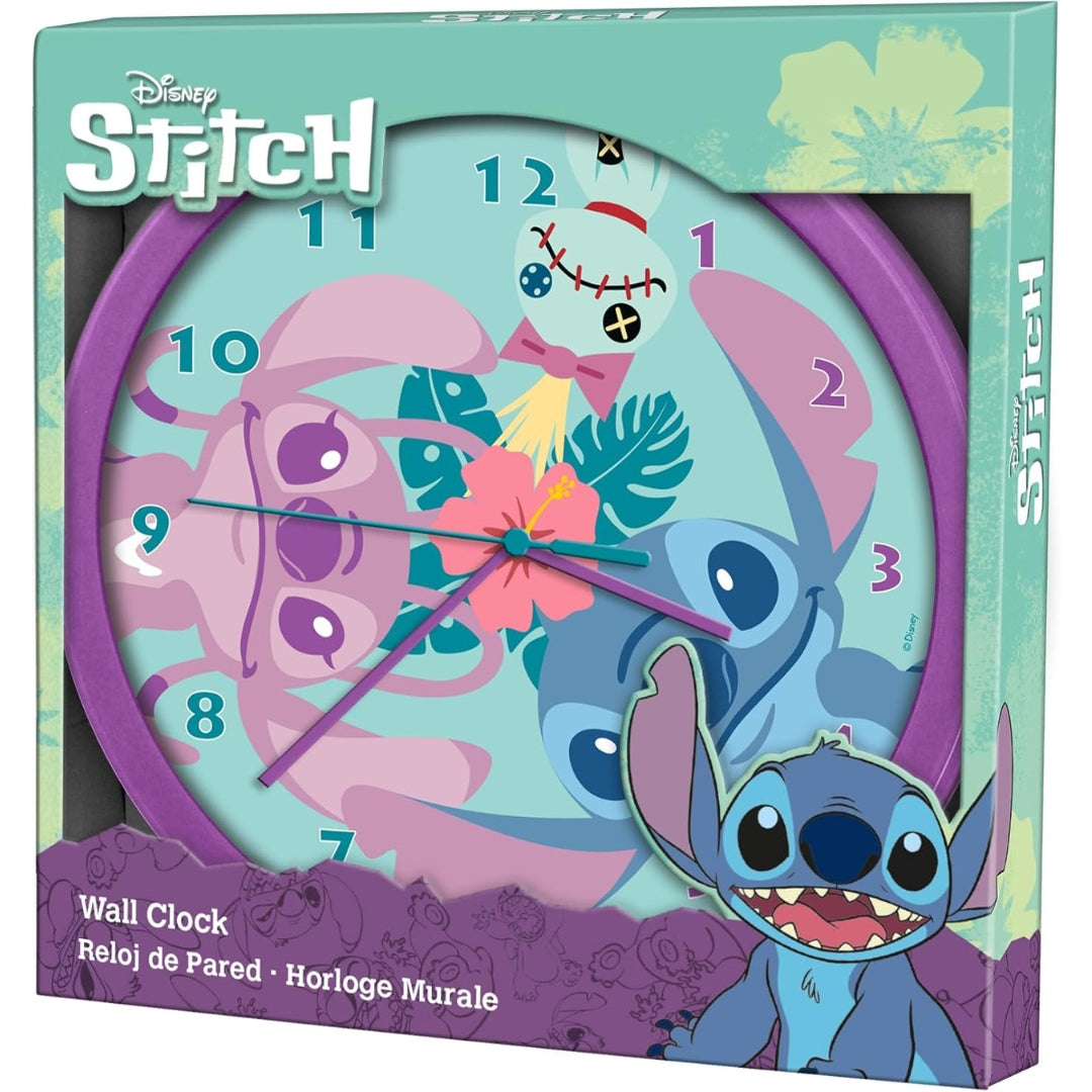 Disney Wall Clock 24 x 24cm - Stitch