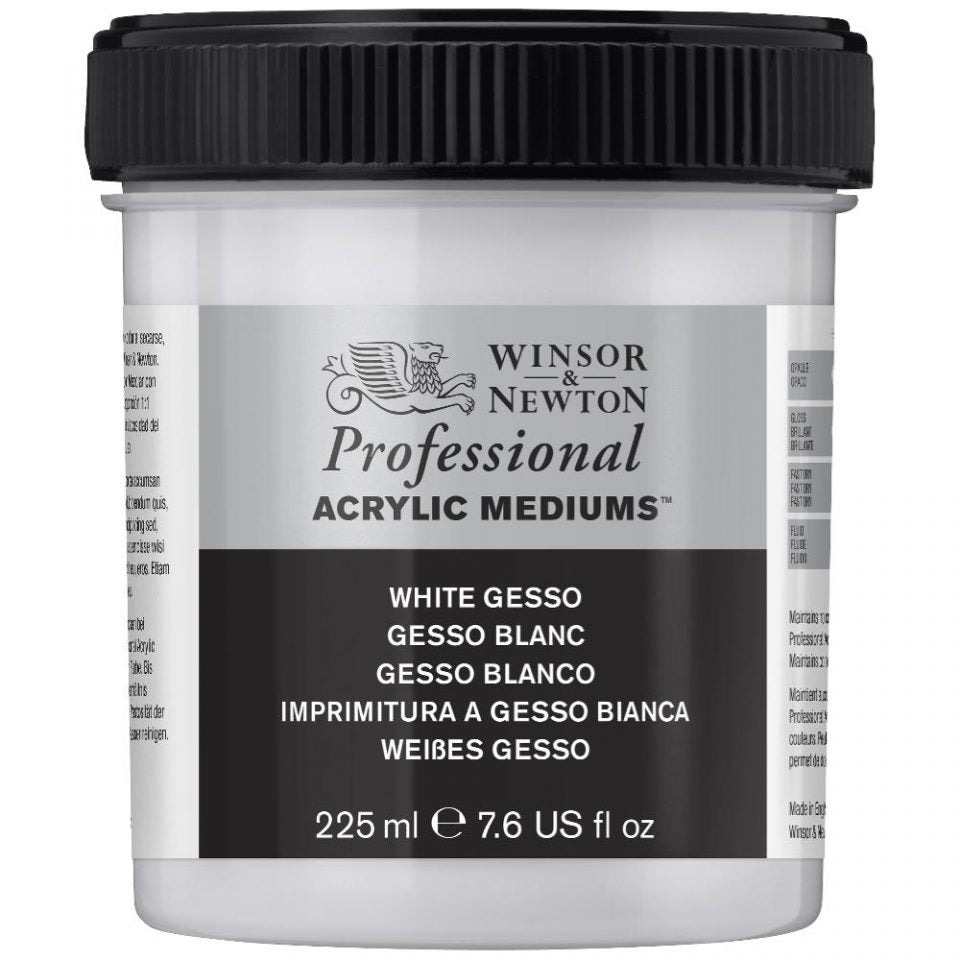 Winsor & Newton Artists Acrylic White Gesso Primer 225ml