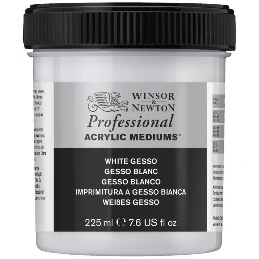 Winsor & Newton Artists Acrylic White Gesso Primer 225ml