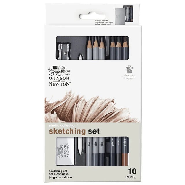 Winsor & Newton Sketching Pencil Set Of 10pcs