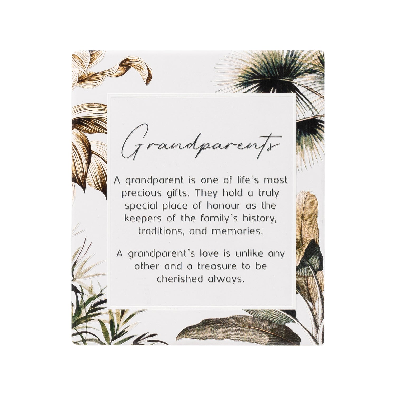 Splosh Ceramic Plaque Exotic - Grandparent Verse 14 x 12cm