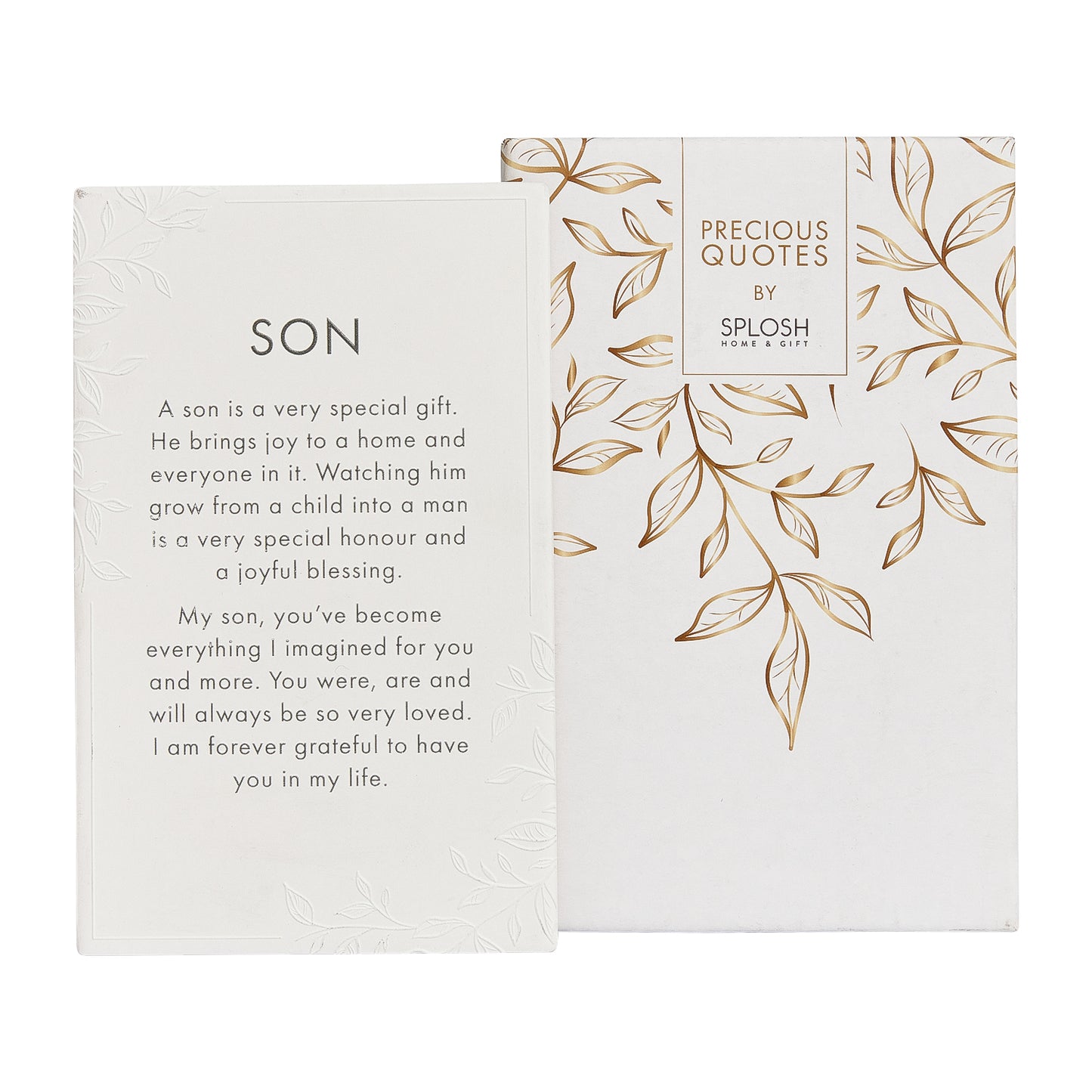 Splosh Ceramic Plaque Precious Quote 16 x 10cm - Son