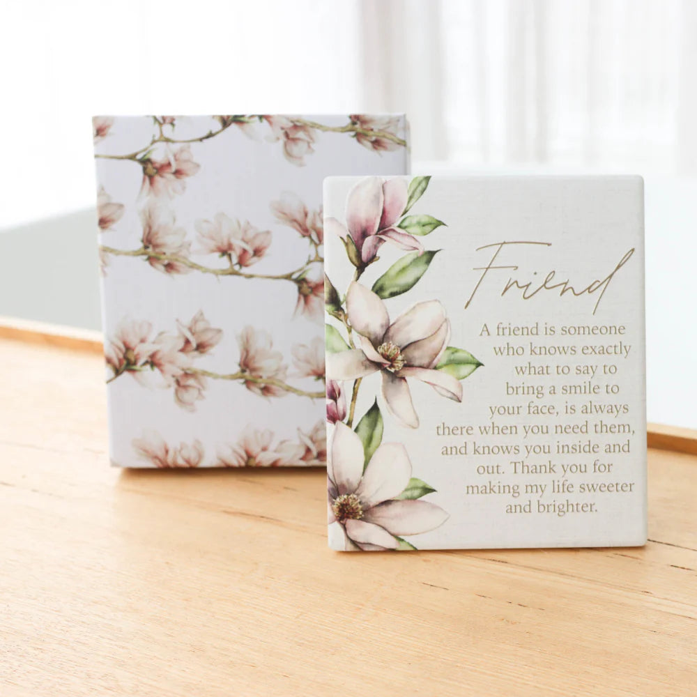 Splosh Ceramic Plaque Blossom 14 x 12cm - Friends Verse