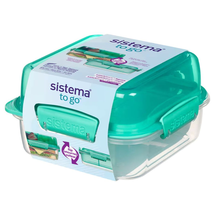 Sistema To Go LunchStack Square 1.24L - Green