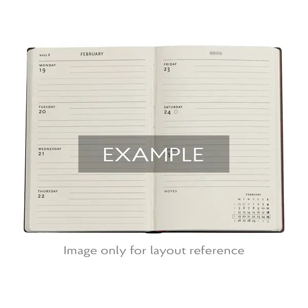 Paperblanks MINI - 12-Month Planner Week To View 2026 - 2026 Morris Birds