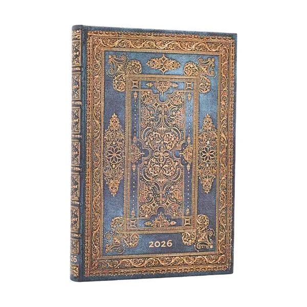 Paperblanks 12-Month Planner Week To View 2026 - 2026 Blue Luxe
