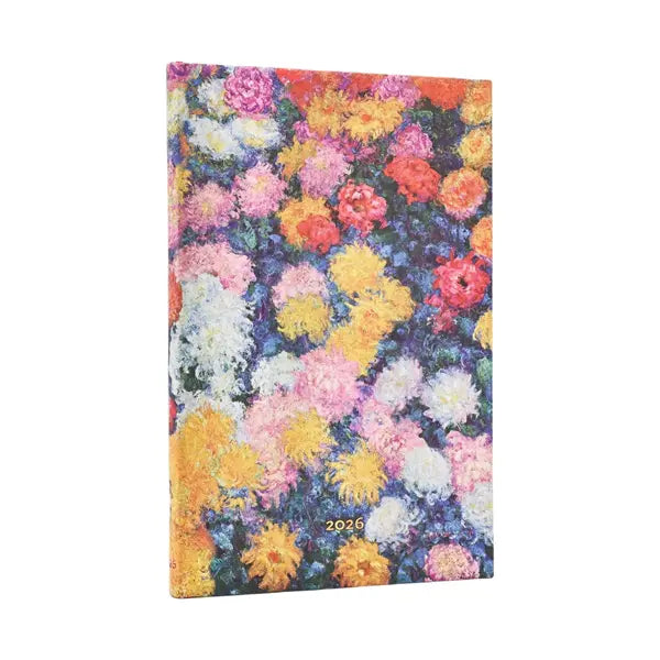 Paperblanks MAXI - 12-Month Planner Week To View 2026 - 2026 Monet’s Chrysanthemums