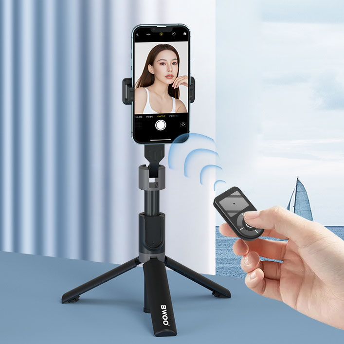 Bwoo Mobile Phone Wireless Remote Control Tripod Mount Selfie Stick