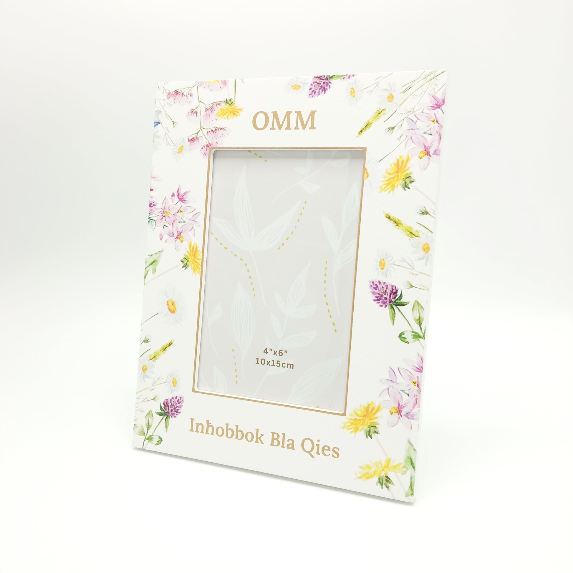White Wooden Photo Frame Omm (Mother) 10 x 15cm FM4184