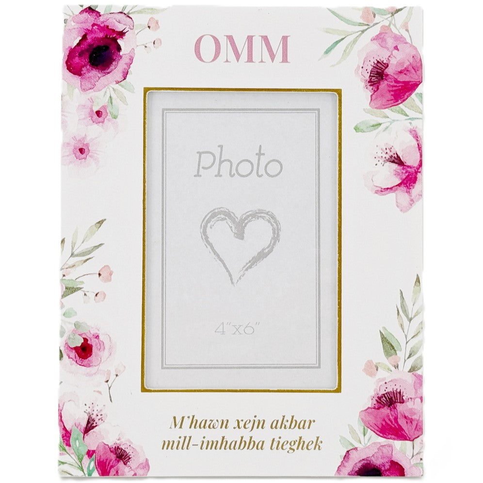 Floral Photo Frame 10 x 15cm - Omm (Mum)