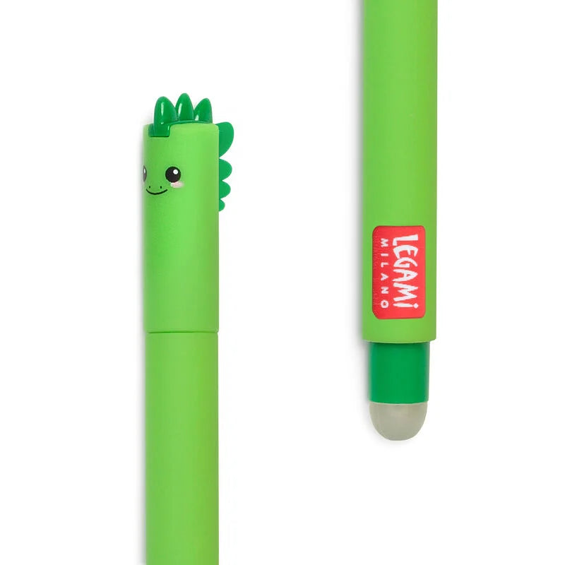 Legami Erasable Gel Pen 0.7mm Green Ink - Dino