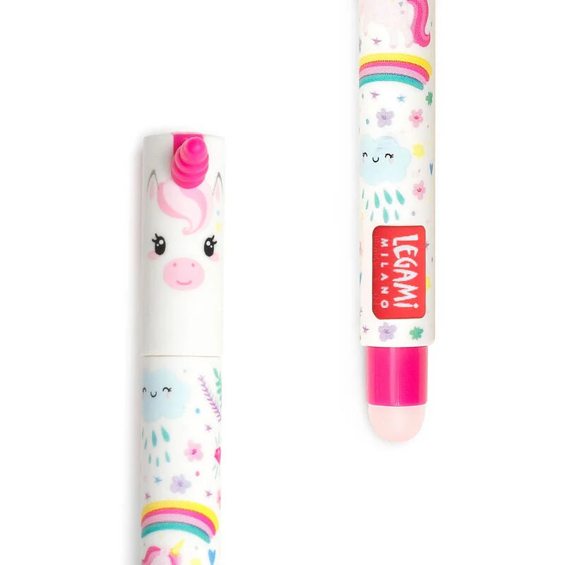 Legami Erasable Gel Pen 0.7mm Pink Ink - Unicorn