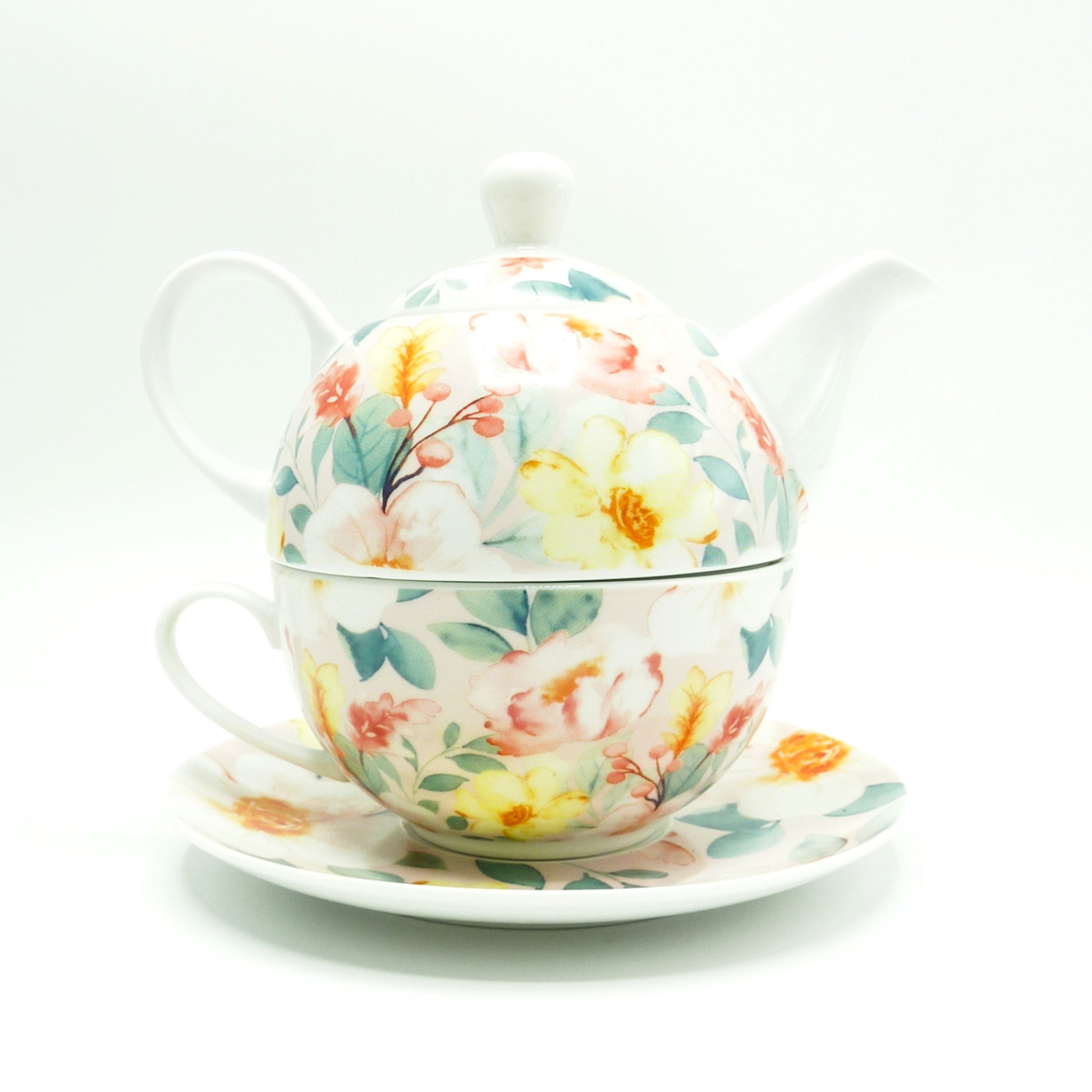 Teapot 2 In 1 - Pink/White Floral