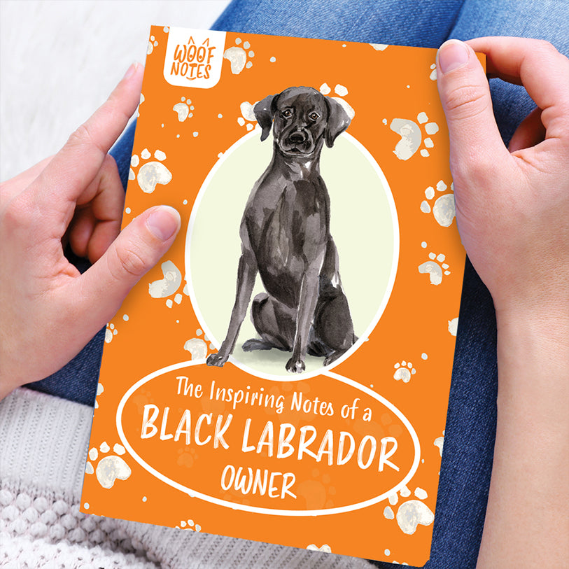 Woof Notes Notebook - Black Labrador