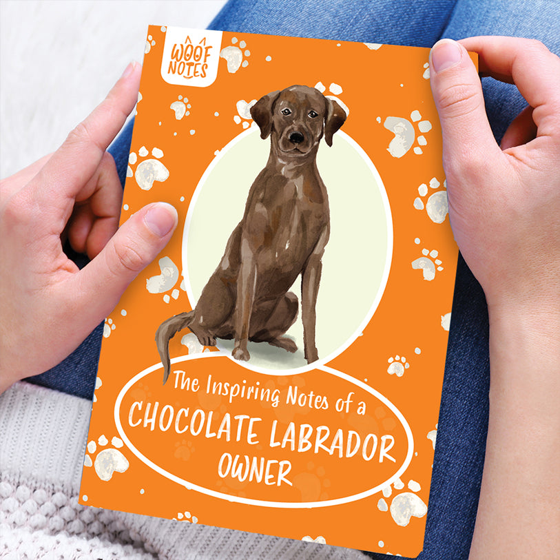 Woof Notes Notebook - Chocolate Labrador