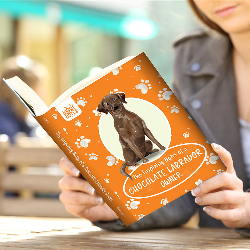 Woof Notes Notebook - Chocolate Labrador