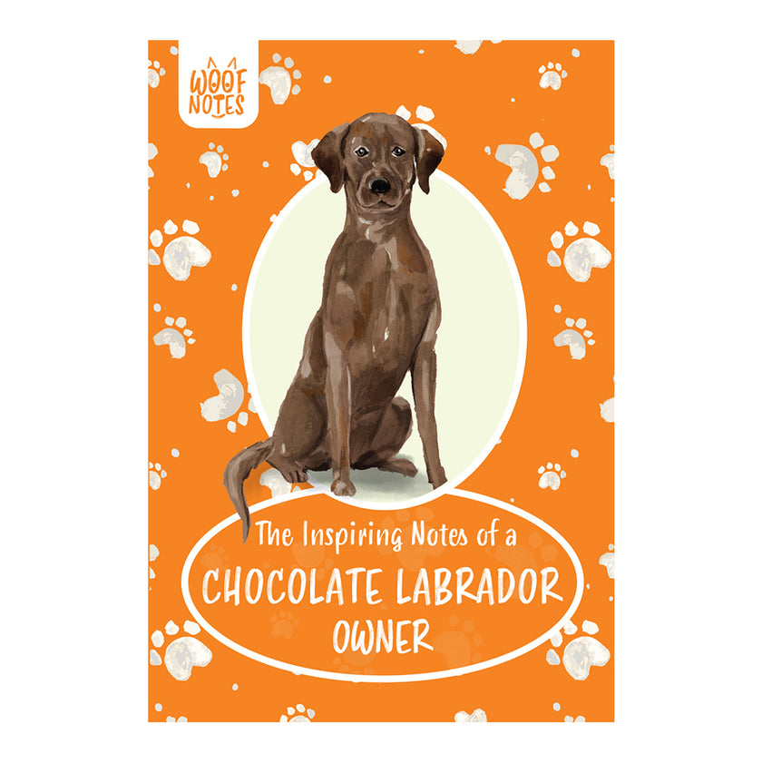 Woof Notes Notebook - Chocolate Labrador