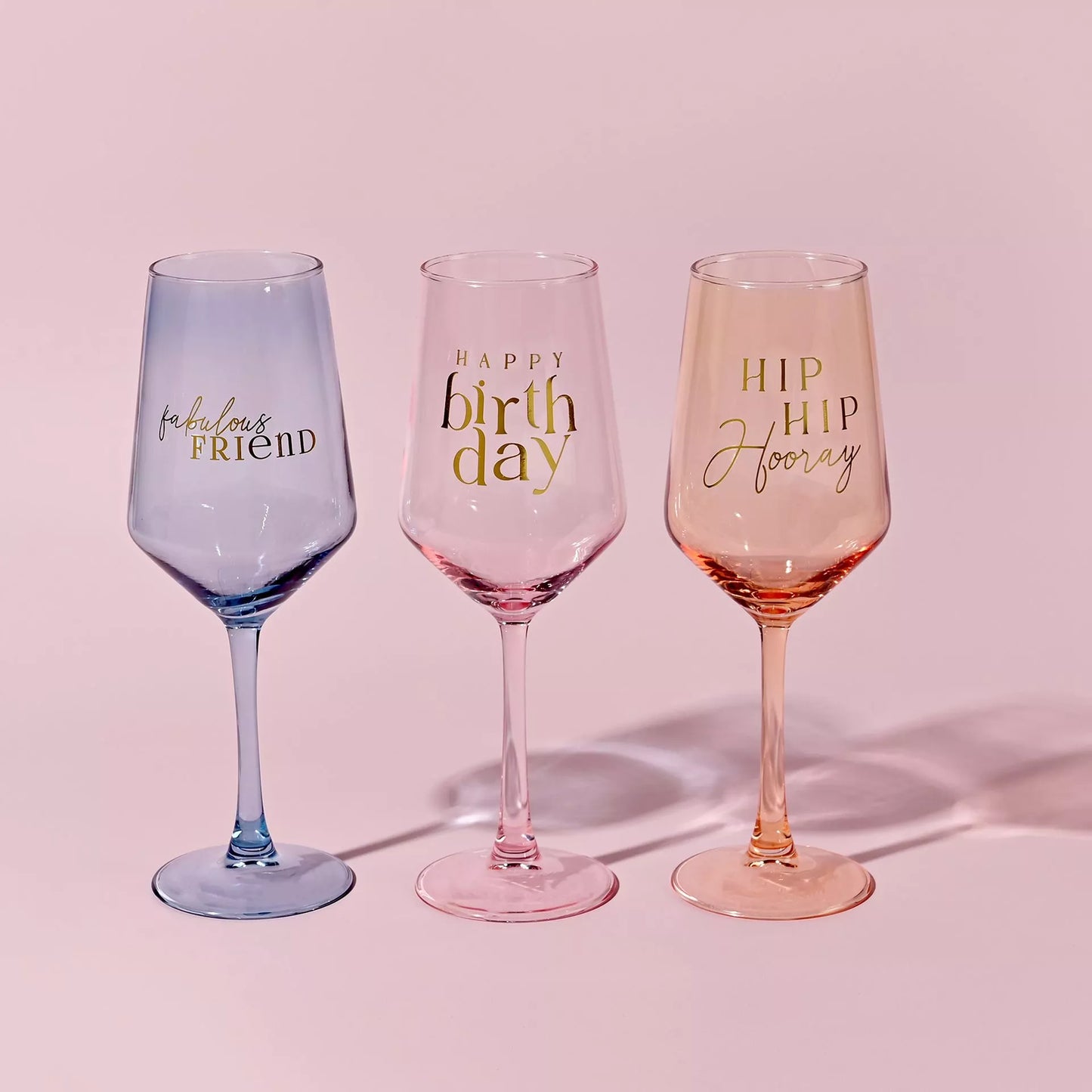 Celebrations Confetti Wine Glass - Birthday Wishes