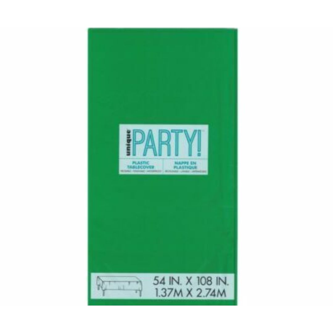 Unique Plastic Table Cover (1.37 x 2.74cm) - Emerald Green