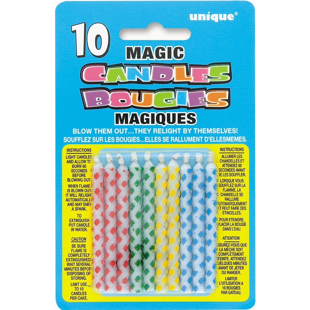 Unique Diamond Magic Candles x10