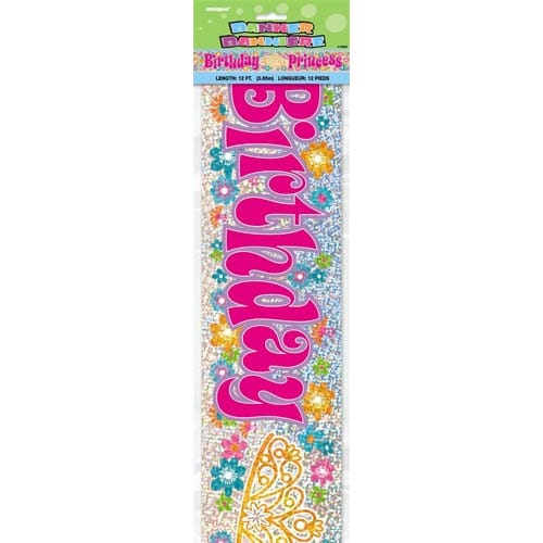Unique Foil Banner 3.6m - Birthday Princess