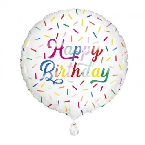 Unique Helium Foil Balloon 45.7cm - Happy Birthday
