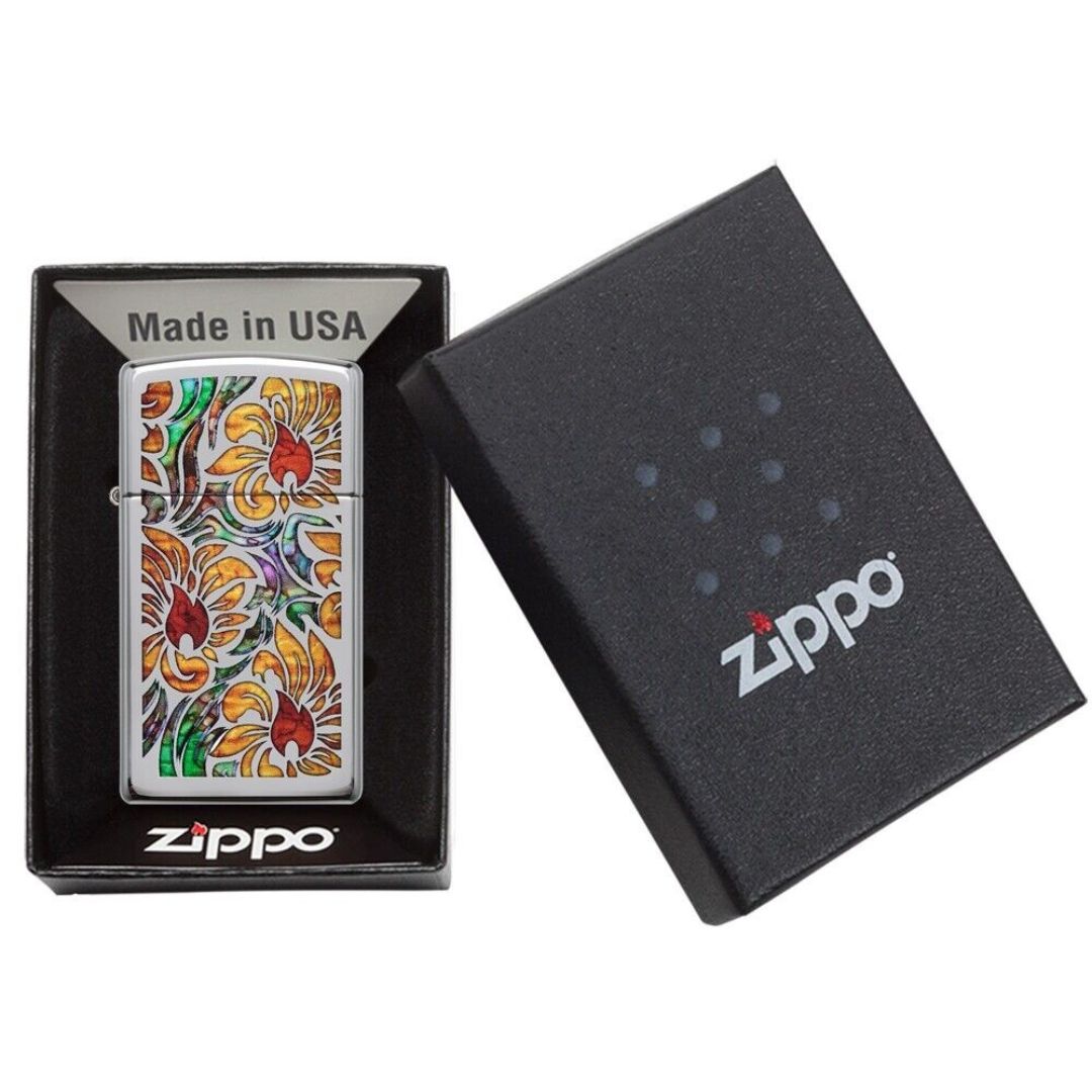 Zippo 29702 Slim Fusion Floral Design