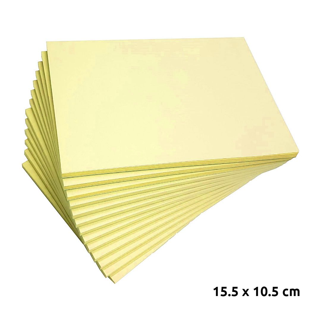 Block Notes / Jotter Pads A Pack Of 10pcs - 15.5 x 10.5cm / Yellow