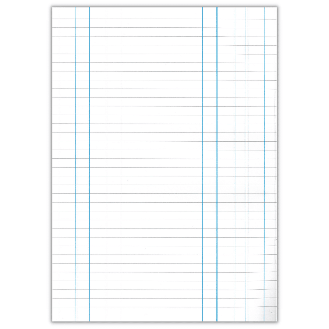 A4 Printex DOUBLE Column Cash Book - Ruled, Blue/Black