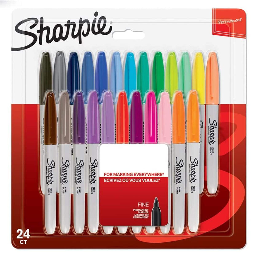 Sharpie Fine Permanent Marker X24 Colours