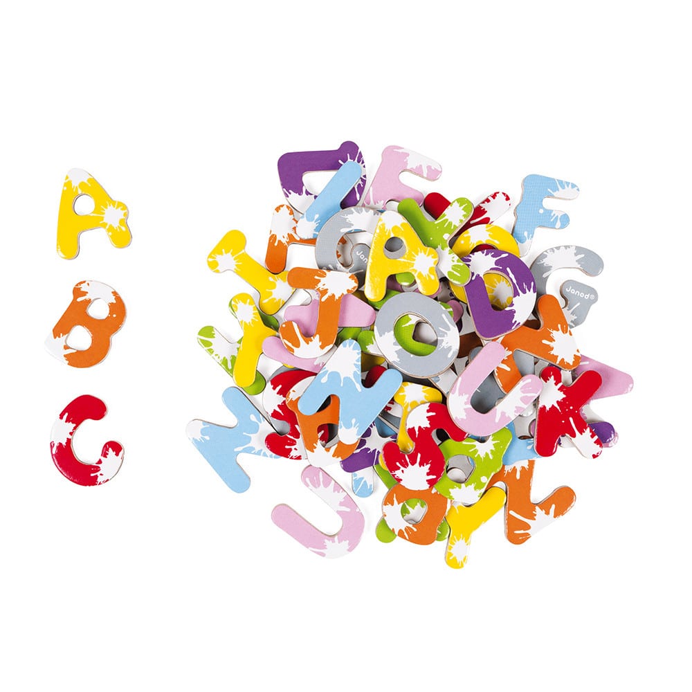 Set of 52 Wooden Splash Letters