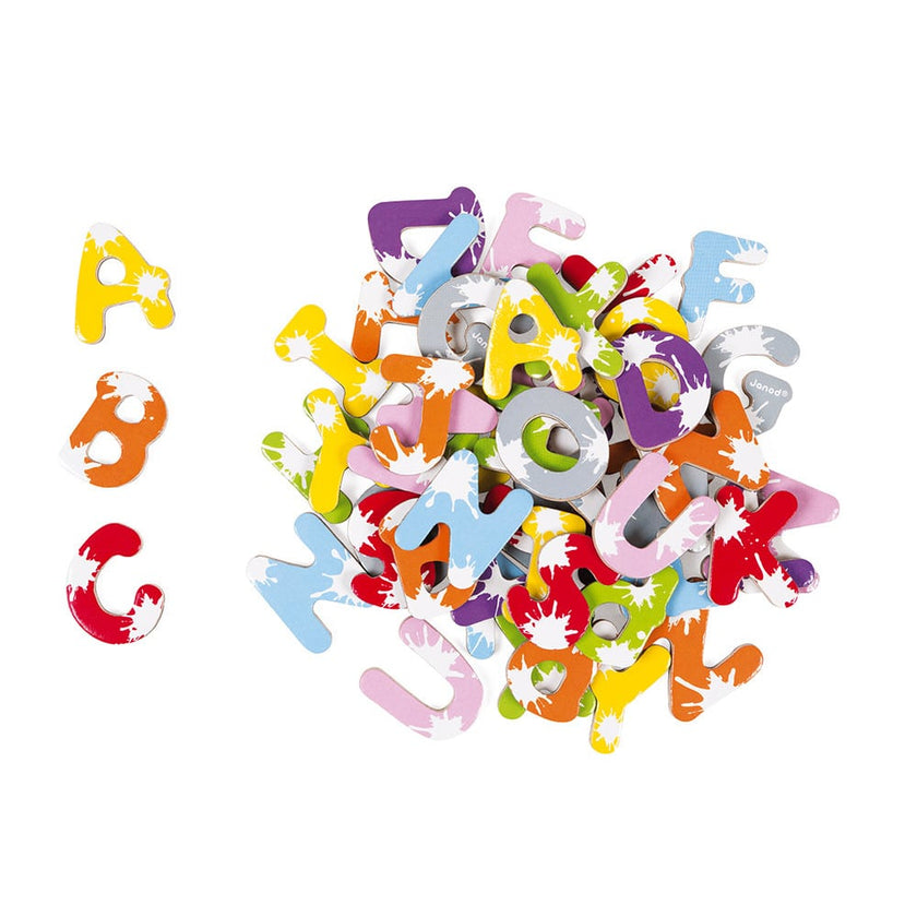 Set of 52 Wooden Splash Letters